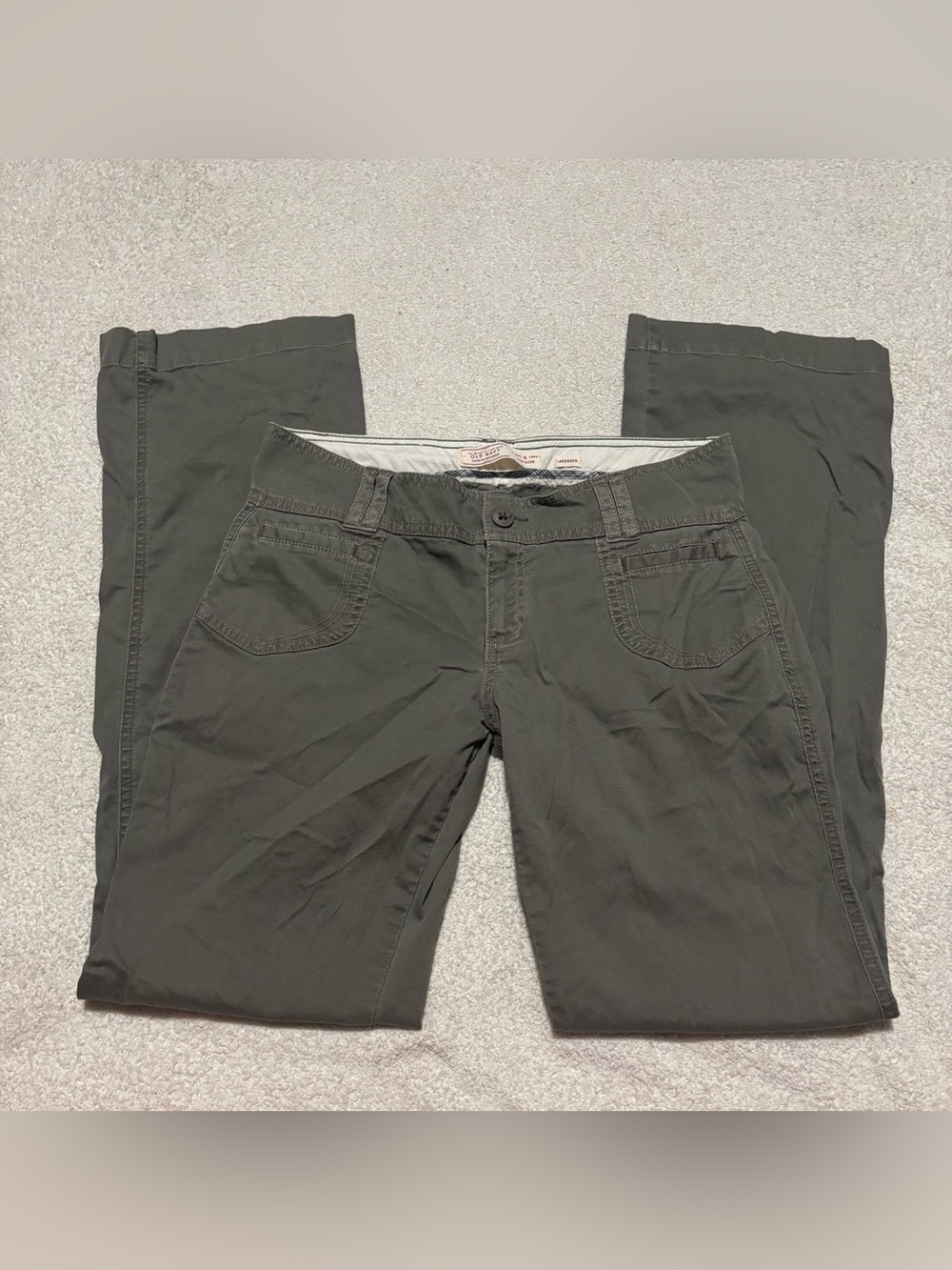 Old Navy Olive Green Women's Boot Cut Pants Y2K